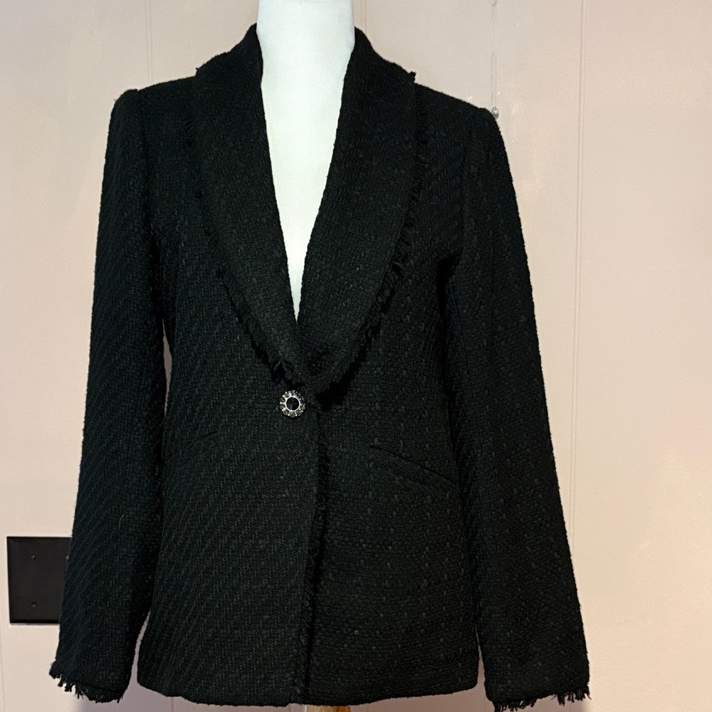 Susan Graver Textured Black Blazer